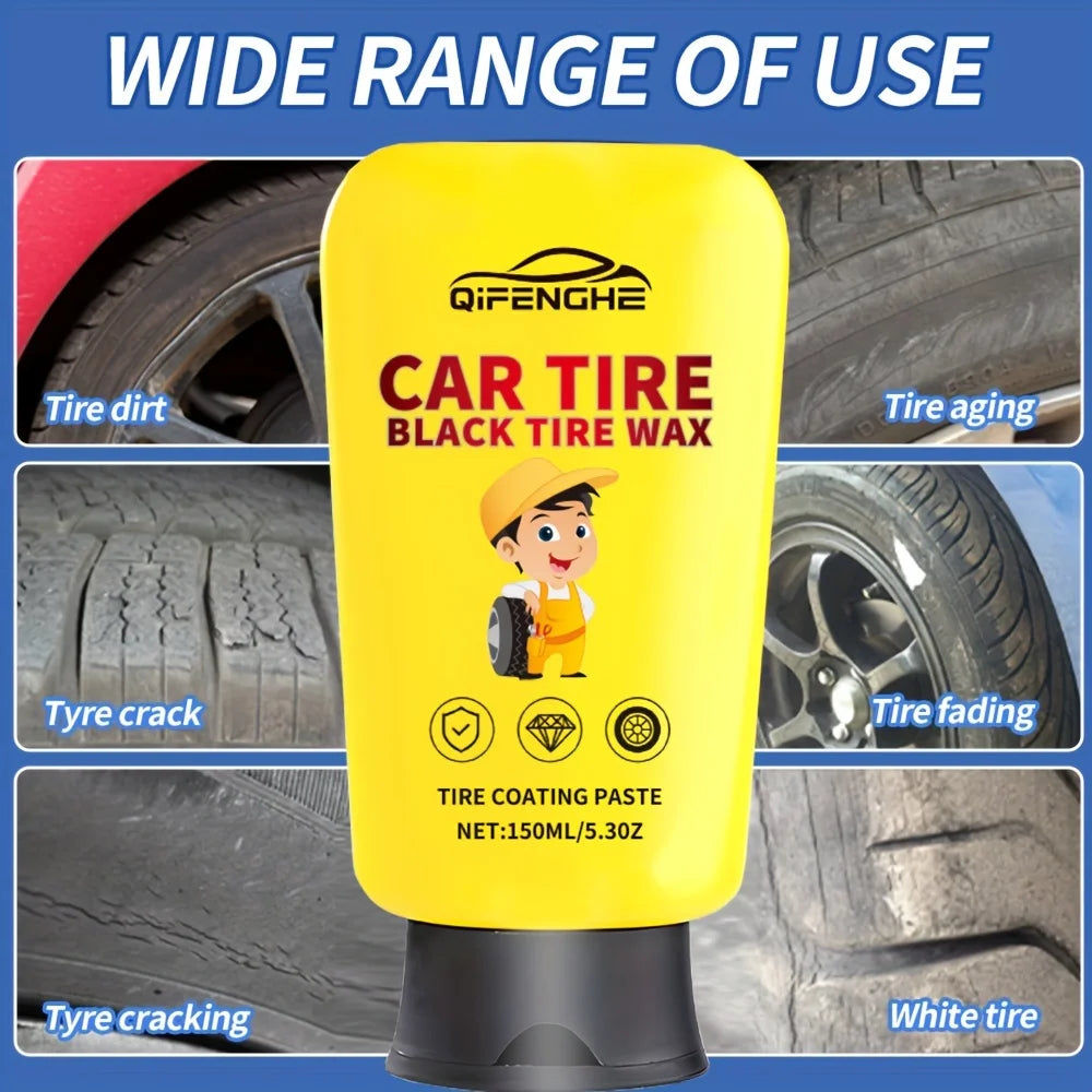 Tire Shine Blackening Paste – Gloss & UV Protection for All Vehicles