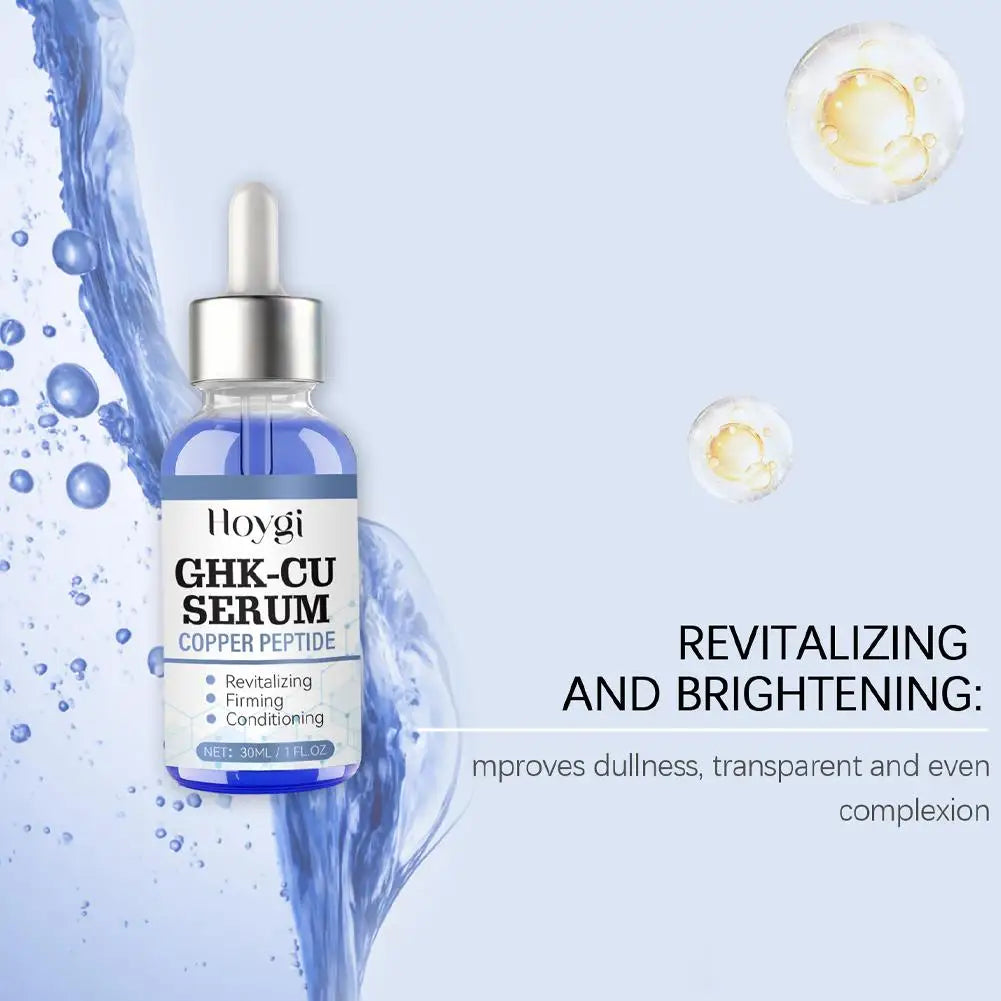 30ML GHK-Cu Peptide Serum Non-Greasy for Repair Brighten Skin Tone, Copper Peptide Facial Serum Deep Moisturizing Firming Skin Oasis Select