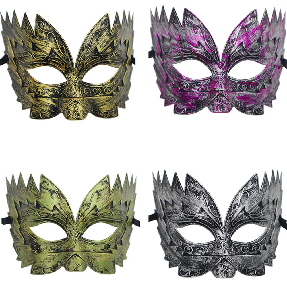 Men Gold Roman Soldier Mask Vintage Masquerade Mask Venetian Mardi Gras Phantom Opera Eyemask Rave Accessory Oasis Select