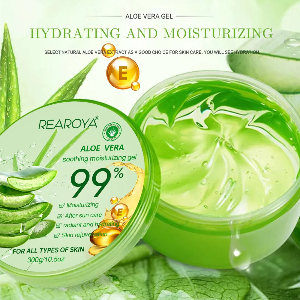 REAROYA Aloe Vera Gel Cream – Moisturizer, Acne & Sun Repair Aloe Vera Gel Cream Oasis Select