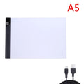 A3/A4/A5 Three Level Dimmable Led Light Pad Drawing Board Pad Tracing Light Box Eye Protection Easier for Diamond Painting Oasis Select A5 Black