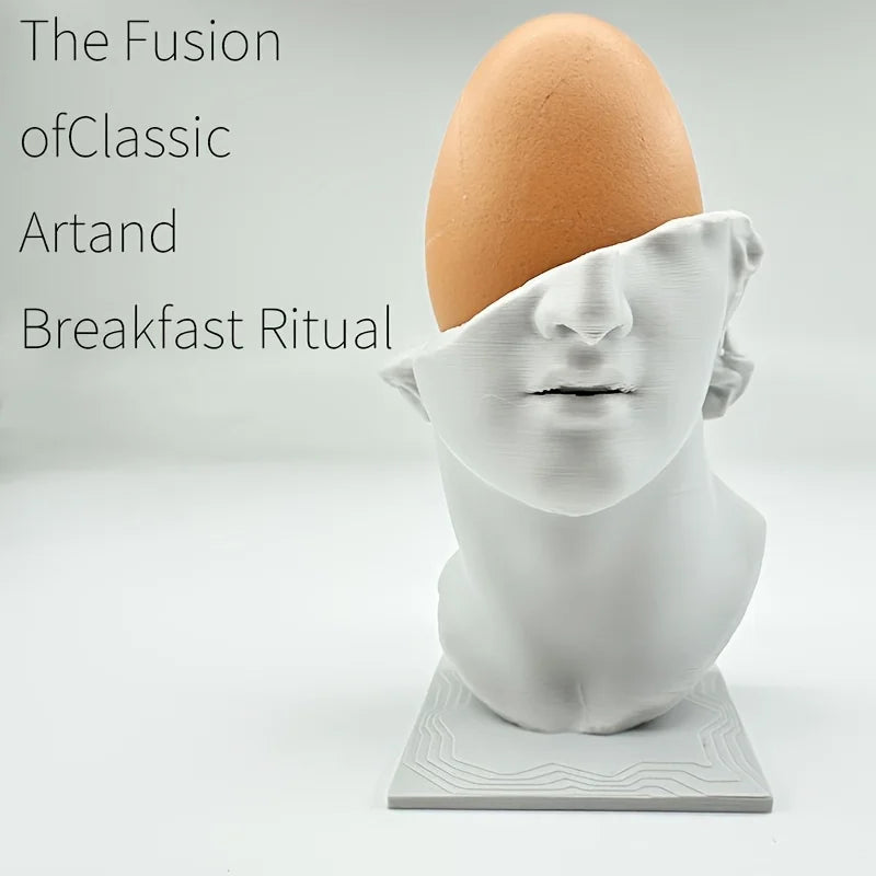 Mini David Sculpture PLA Plastic Figurine Dual-purpose Egg Cup Creative Desktop Ornament Art Statue for Home Decor Holiday Gift Oasis Select