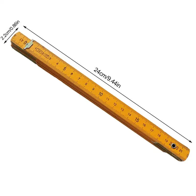 Wooden Foldable Ruler Folding 1 Meter Stick Wood Metric Scale Carpenters Ruler For School Drawing Tools School Supply Teacher Oasis Select