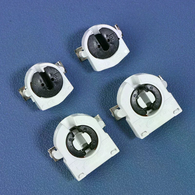 5Pcs T5 T8 Fluorescent Light Holder G5 G13 Base Non-Shunted Heat-Resistant Lamp Socket AC 500V 2A For LED Fluorescent Light Tube Oasis Select