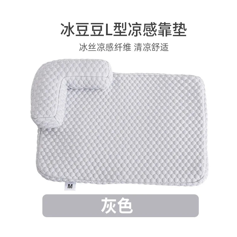 Spring and Summer Dog Cool Cushion Sofa, Dog Bed, Cat Bed, Pet Bed, Ice Silk Cat, Teddy, Small Dog Mat Oasis Select Gray M55x40cm 6 kg