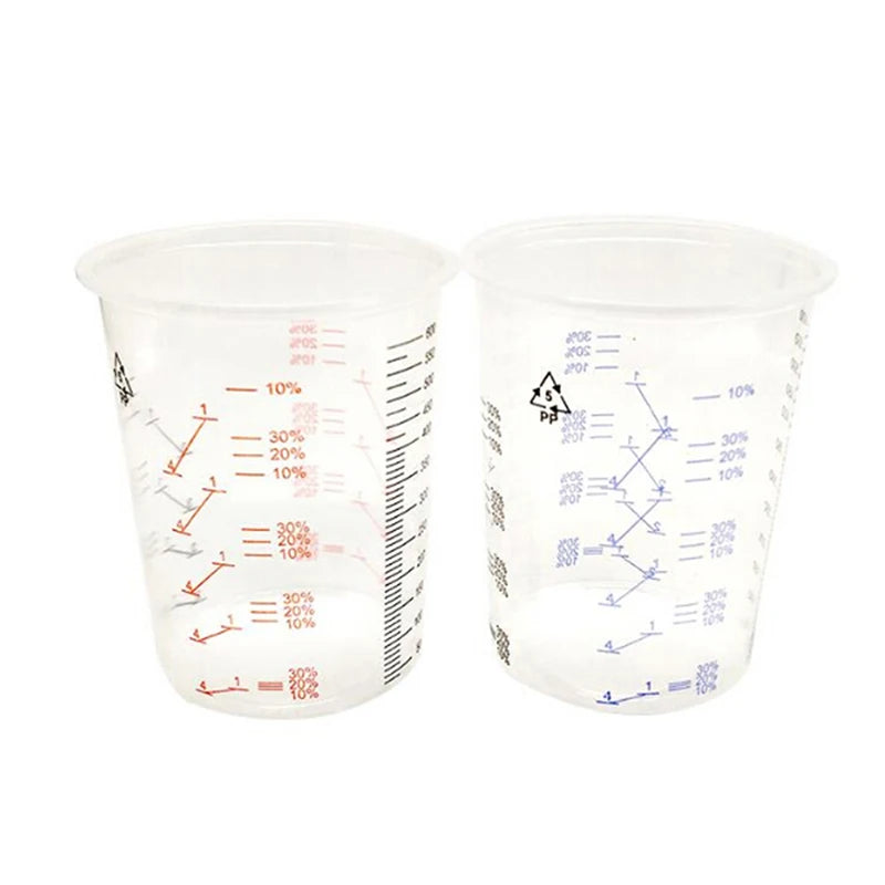 10pcs Plastic Paint Mixing Cup 600ml Mixing Pot Paint Mixing Calibration Cup For Precise Mixing Of Paint And Liquid High Quality Oasis Select