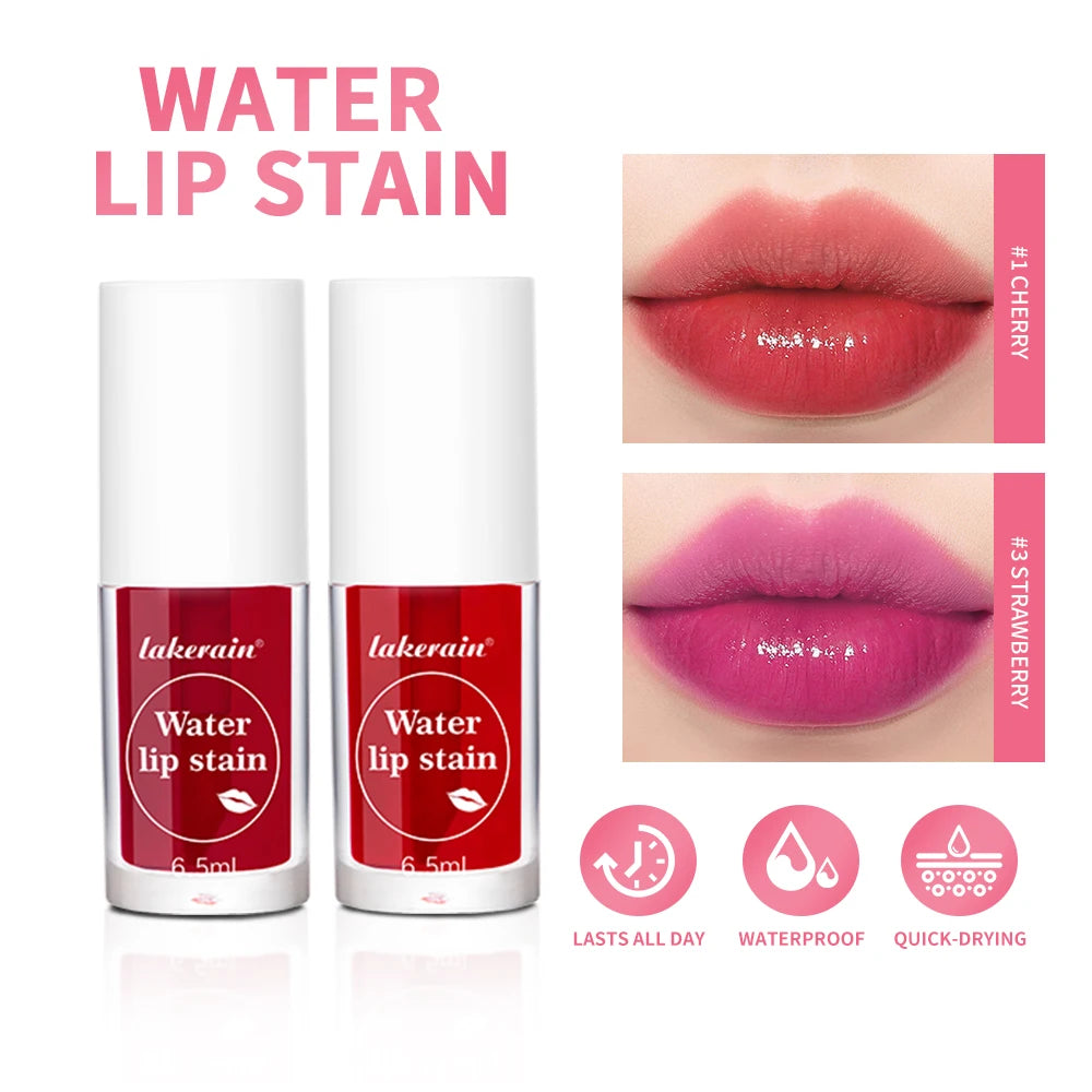 Lakerian Water Lip Stain Moisturizing Lip Glaze Long Lasting Lip Ink Face Lip Dual Purpose Waterproof Liquid Cosmetics Makeup Oasis Select