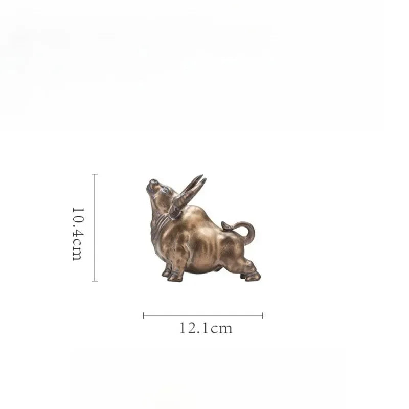 Ceramic Fengshui Buffalo Small Ornaments To Attract Wealth Chinese Style Home Desktop Decoration Zodiac Ox Gifts Oasis Select