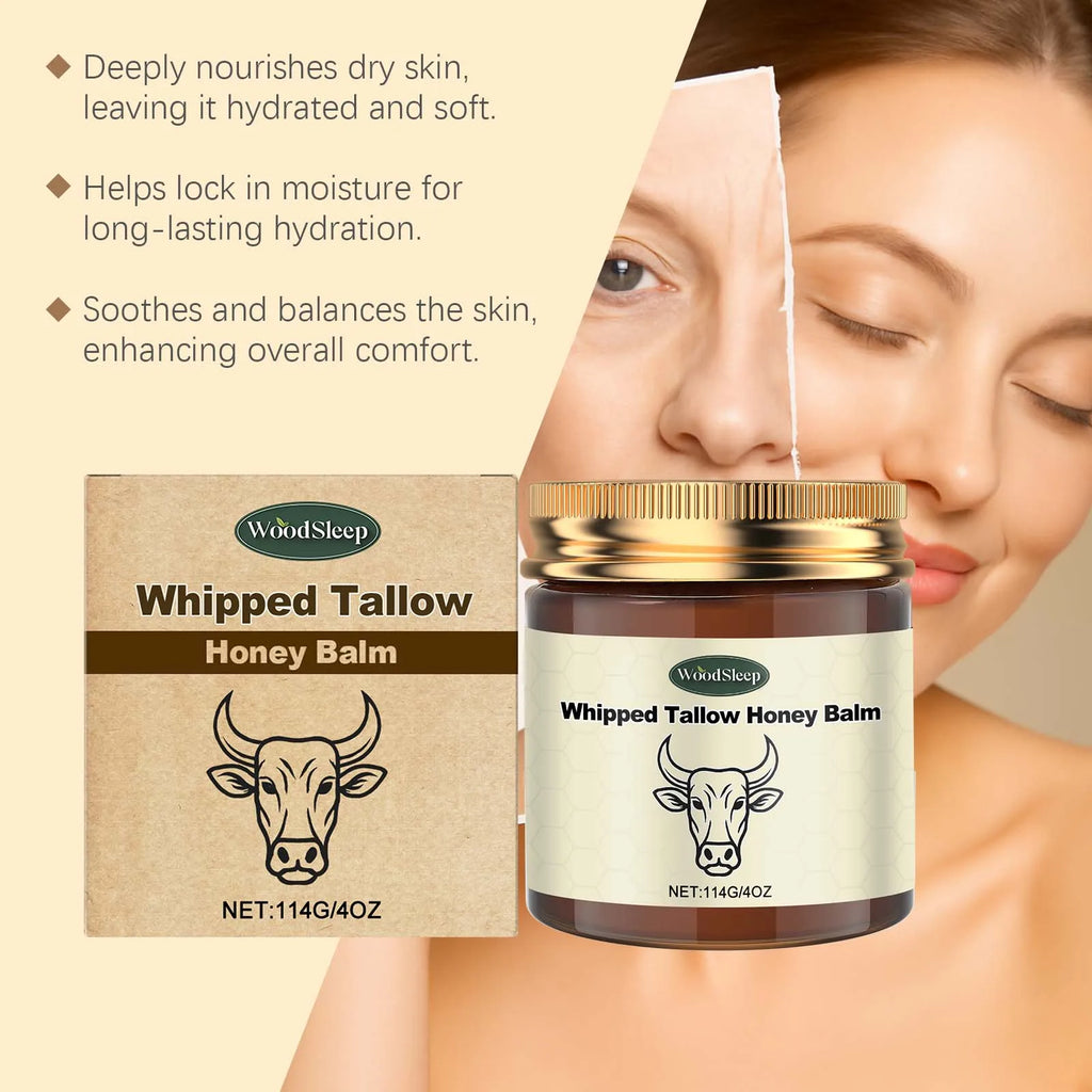 Tallow Honey Balm Nourishing Firming Repairing Dry Skin Moisturizing Non-Greasy Body Cream Lightweight Smooth & Silky Skin Care Oasis Select