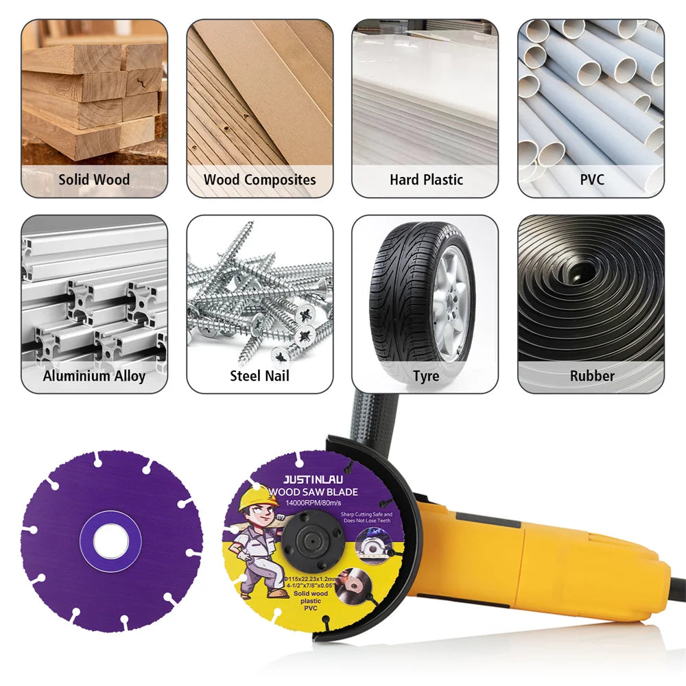 JUSTINLAU 115mm/125mm Circular Saw Blade Wheel Discs For Wood Cutting Carbide Cutting Disc Woodworking Saw Blade Oasis Select