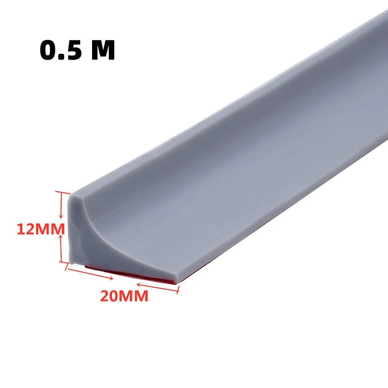 Silicone Shower Water Stopper – Self-Adhesive Seal Strip