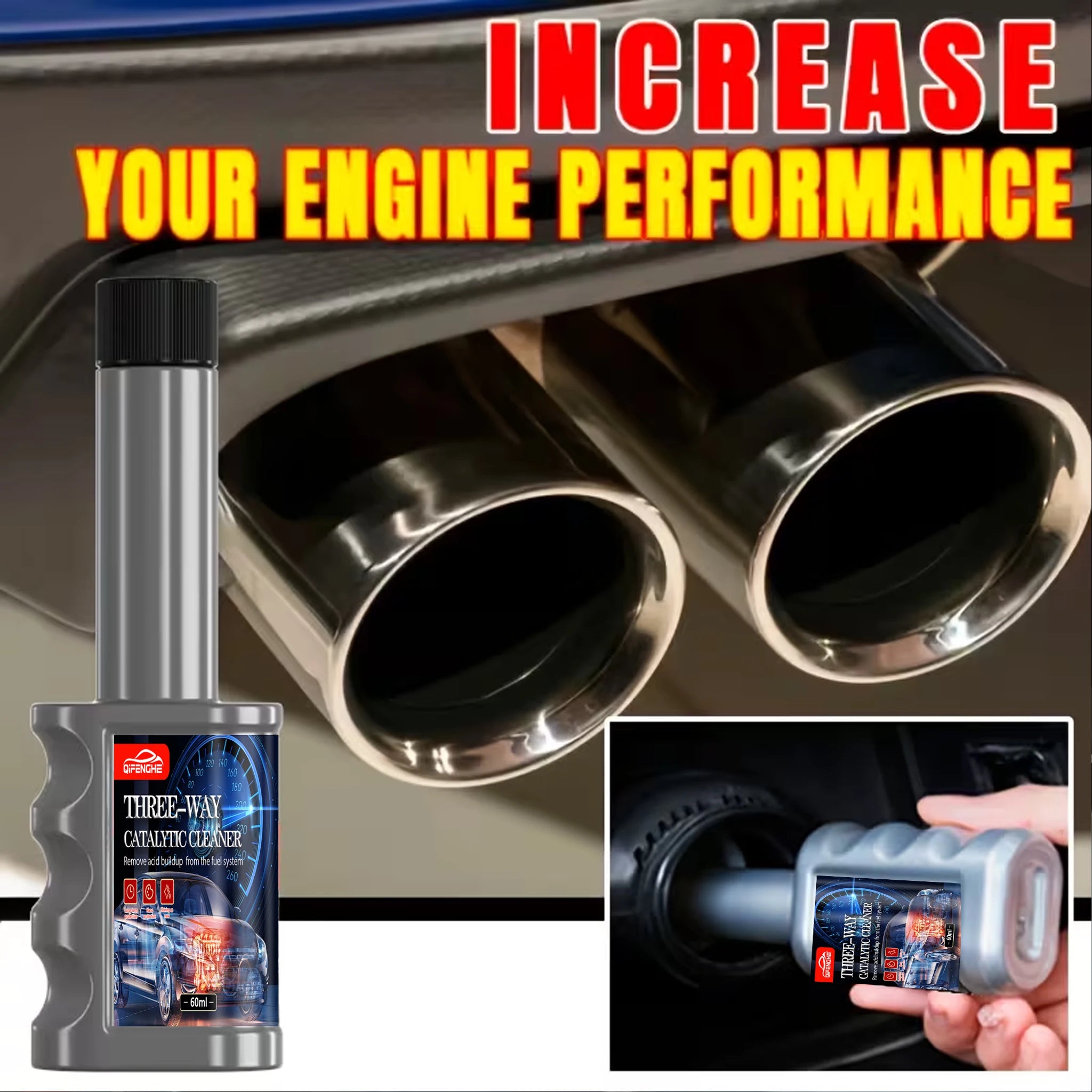 QIFENGHE 60ml Catalytic Converter Cleaner & Fuel Additive