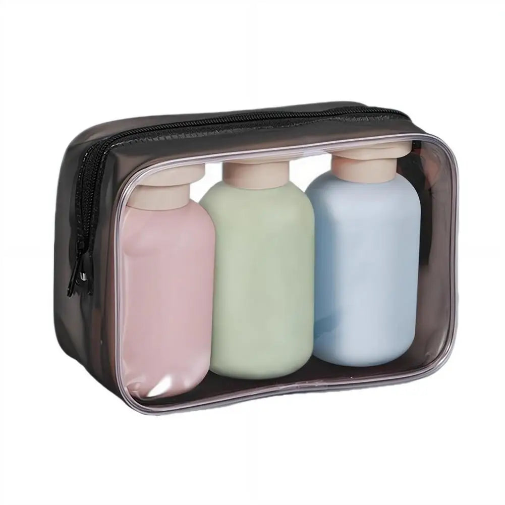3Pcs 100ML Travel Bottles Set, Leak-Proof Refillable Portable Dispenser for Shampoo Toner Lotion Shower Gel, Travel Essentials Oasis Select