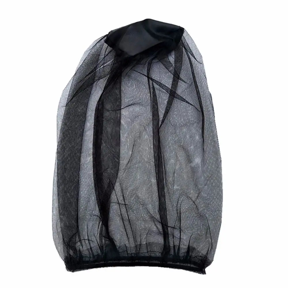 Anti-mosquito Outdoor Bug Camping Equipment Mosquito Hunting Fishing Cap Net Head Cover Face Protector Mesh Hat Oasis Select black