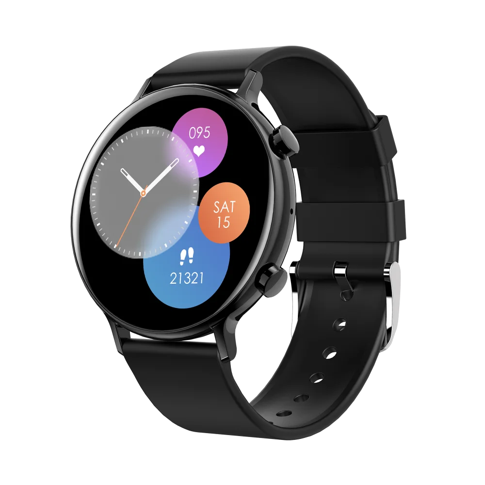 Smart Watch Sports Fitness Smartwatch Waterproof 1.3" Men Women Blue Tooth Call Heart Rate Health Watches Voice assistant Music Oasis Select BKBKS China Mainland