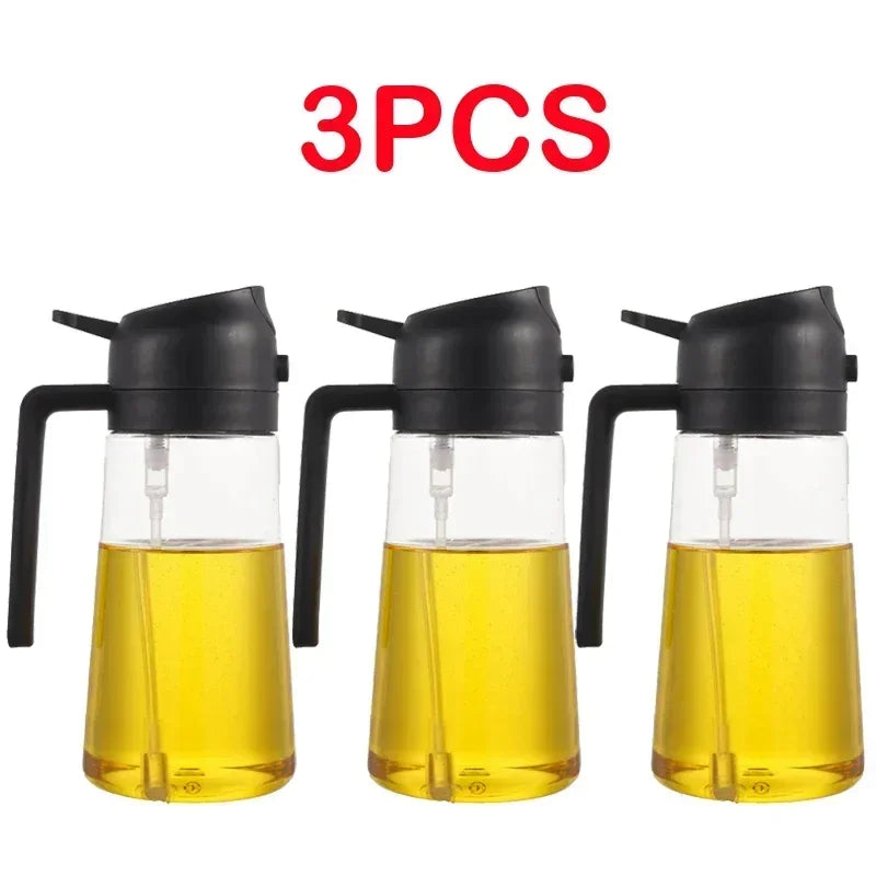 Olive Spray Dispenser Oil Dispenser Bottle for One Kitchen Oil Spray Oil Polisher Bottle Kitchen Storage for Camping Bbq Baking Oasis Select 3PCS-Black-Plastic