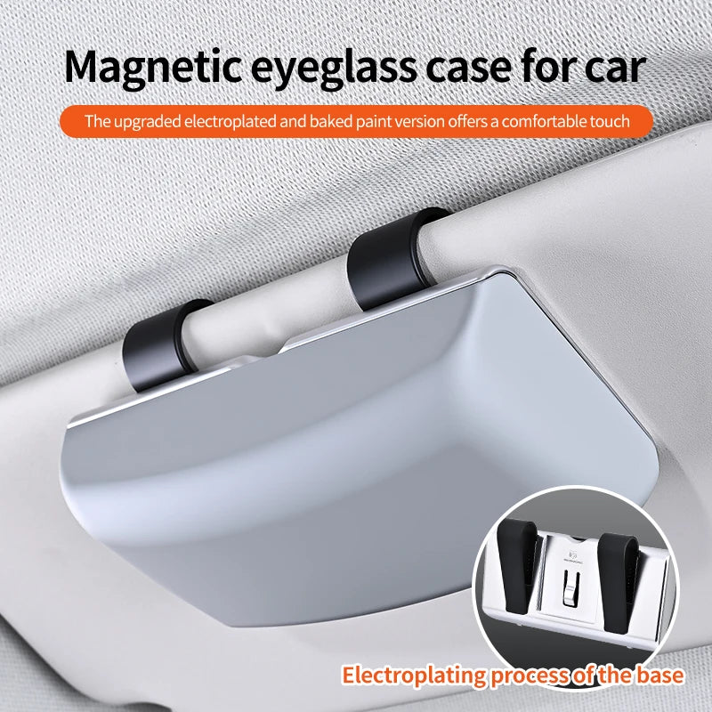 Magnetic Car Sun Visor Glasses Holder | Electroplated Case