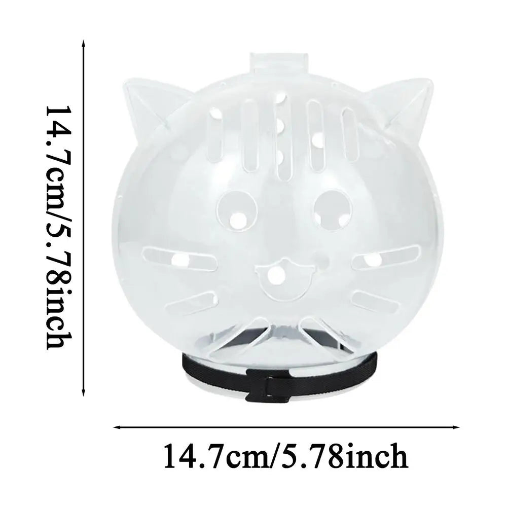 Cat Bubble Muzzle Breathable Sturdy Muzzle Mask Cat Head Cover Space Hood Protective Helmet Anti-bite Pet Grooming Supplies Oasis Select L