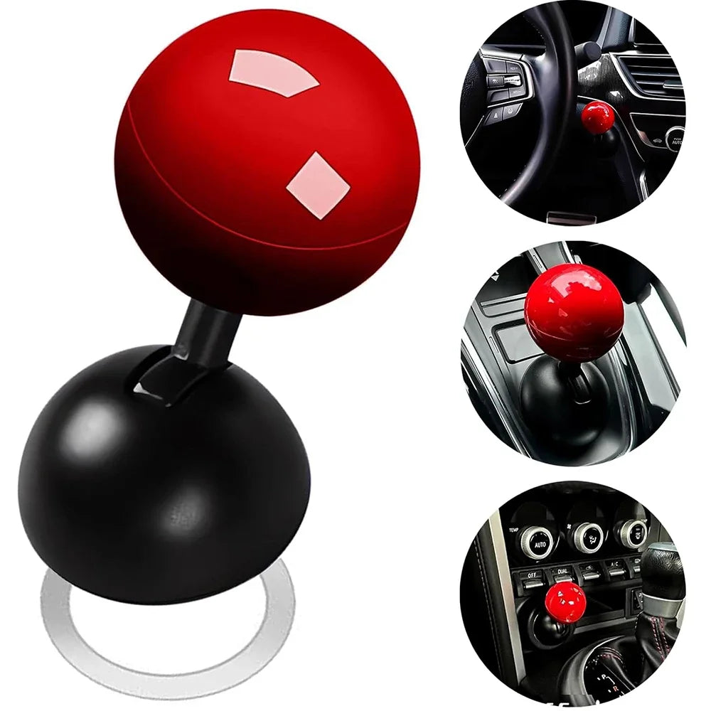 Metal Car Push to Start Button Cover Rocker Car Engine Start Stop Button Joystick for Decorative Accessories Oasis Select Red