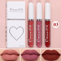 3 Pcs Matte Lipstick Lip Gloss Sets Long-Lasting Non-Fading Waterproof Non-stick Cup Exquisite Gift Everyday Holiday Universal Oasis Select 03