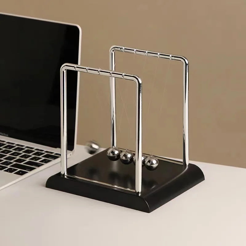 Newton Pendulum Balance Balls: Stylish Desk Decor & Educational Dynamics Toy for Office & Home Oasis Select