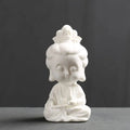 Buddha Tea Pet Ornament Zen Small Buddha Statue Home Decor Display Shelf Decoration Car Ornament Ceramic Crafts Small Figurine Oasis Select Godness Guanyin