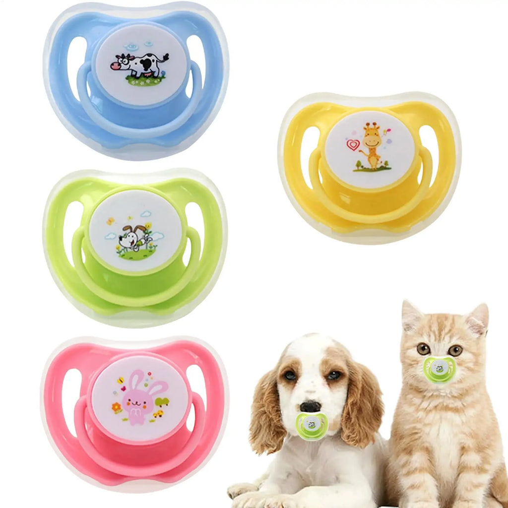 Kitten Pacifiers for Suckling Small Cat Dog Pacifiers 4 Pcs Pet Animals Soothing Companion Butterfly-Shaped for Calming Soothing Oasis Select