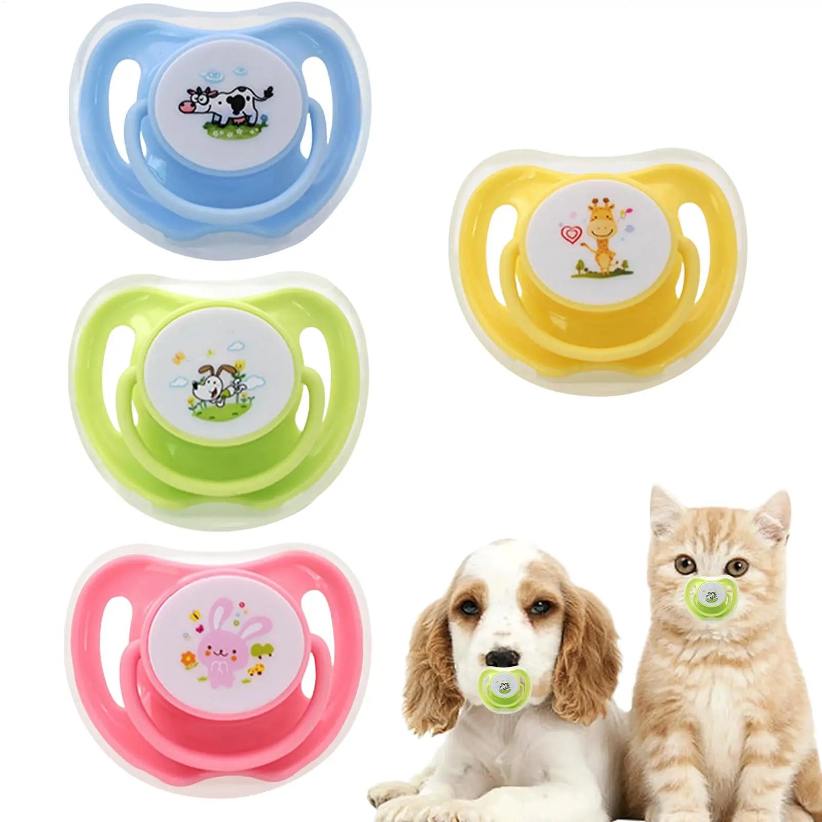 Kitten Pacifiers for Suckling Small Cat Dog Pacifiers 4 Pcs Pet Animals Soothing Companion Butterfly-Shaped for Calming Soothing Oasis Select