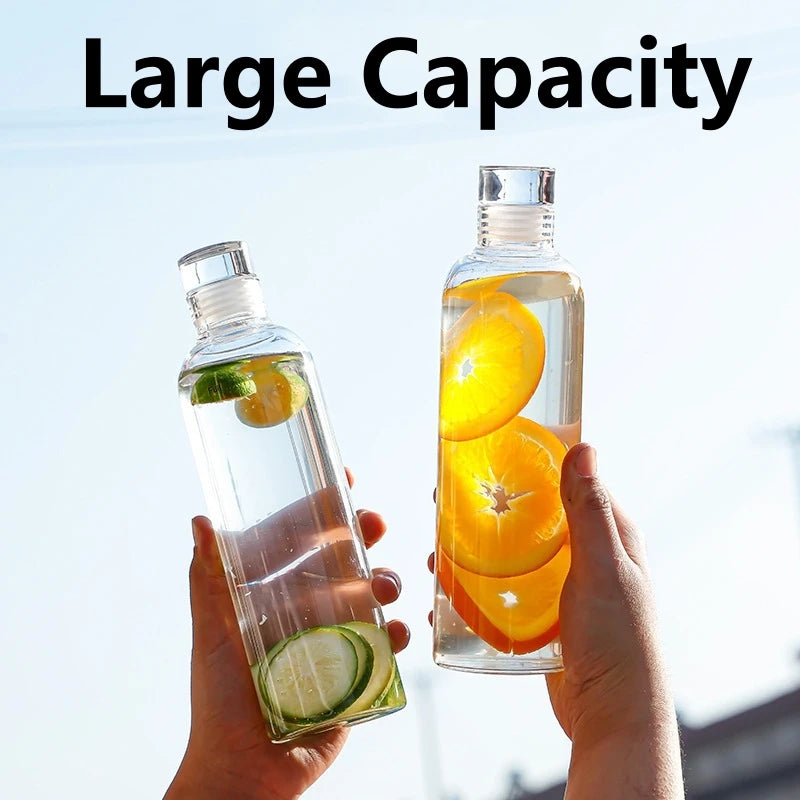 300-1000ML Glass Water Bottle Large Capacity Multi-function Creative Simple Milk Cup Portable Transparent Outdoor Sports Bottle Oasis Select