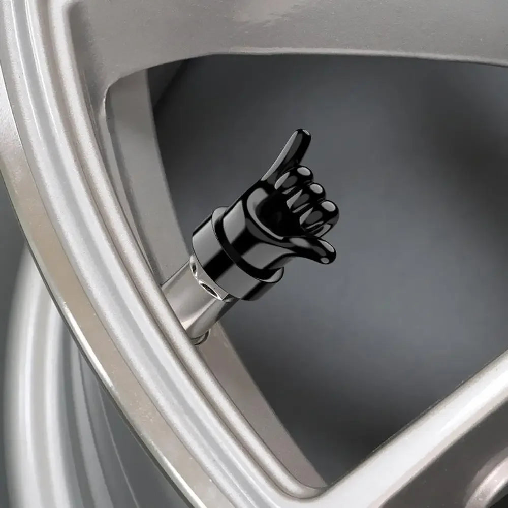 Gesture Tire Valve Stem Caps Covers, Funny Tire Air Caps Universal for Cars,Trucks, SUV, Motorcycles, Bike Oasis Select