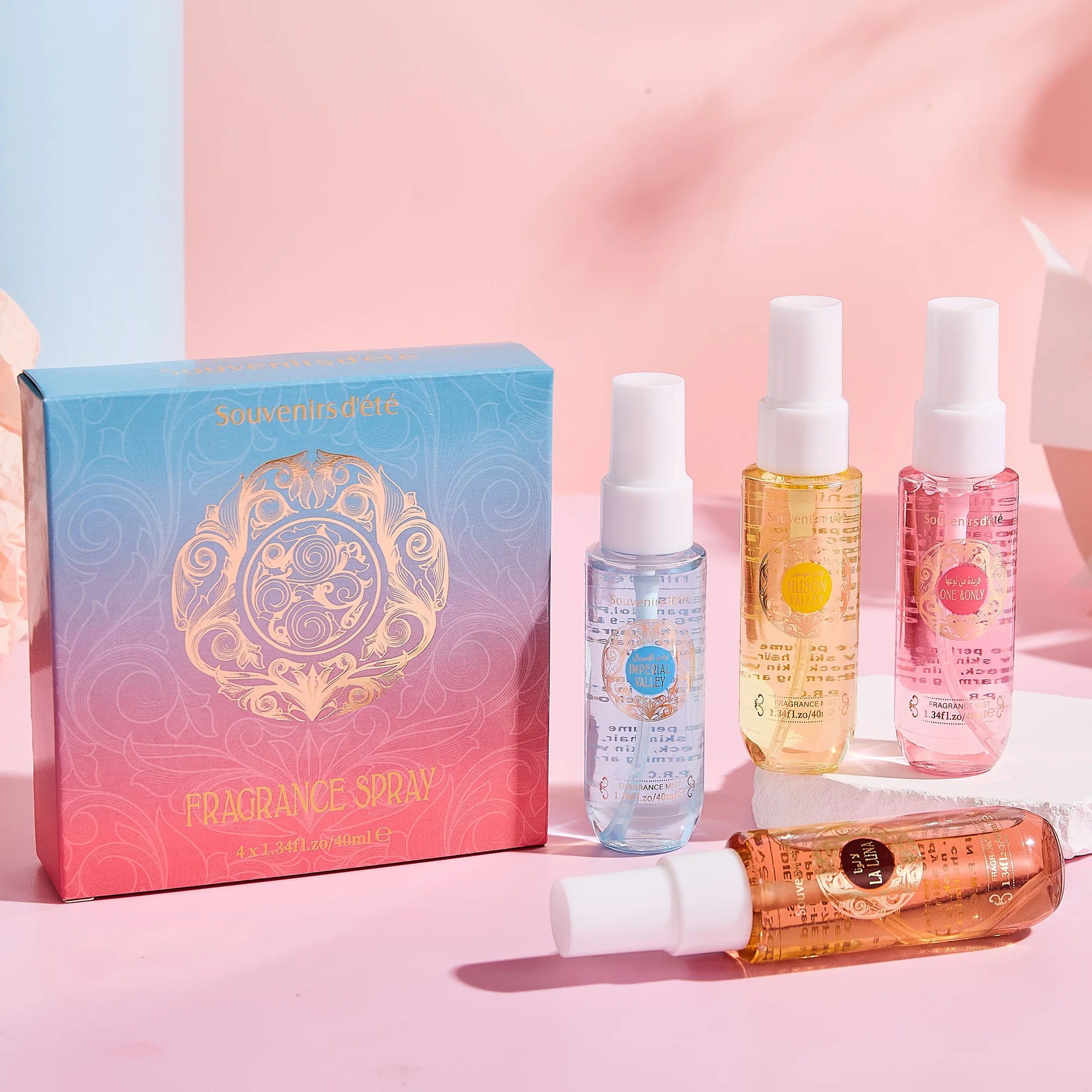 4-Piece Alcohol-Free Women's Body Spray Perfume Gift Set Body Spray Gift Set Oasis Select 4pcs