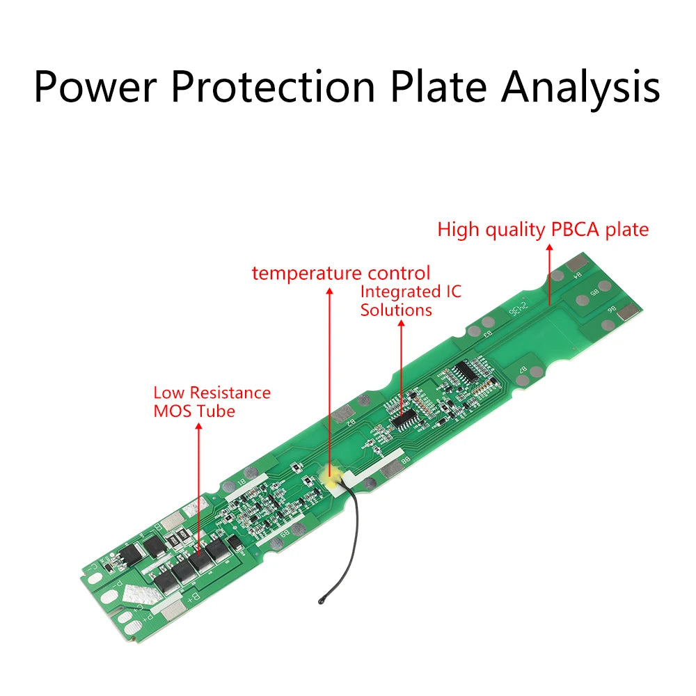 10S 36V 15A 18650 Lithium Battery Protection Board With NTC Temperature Control For Electric Scooters 18650 Battery Pack BMS Oasis Select
