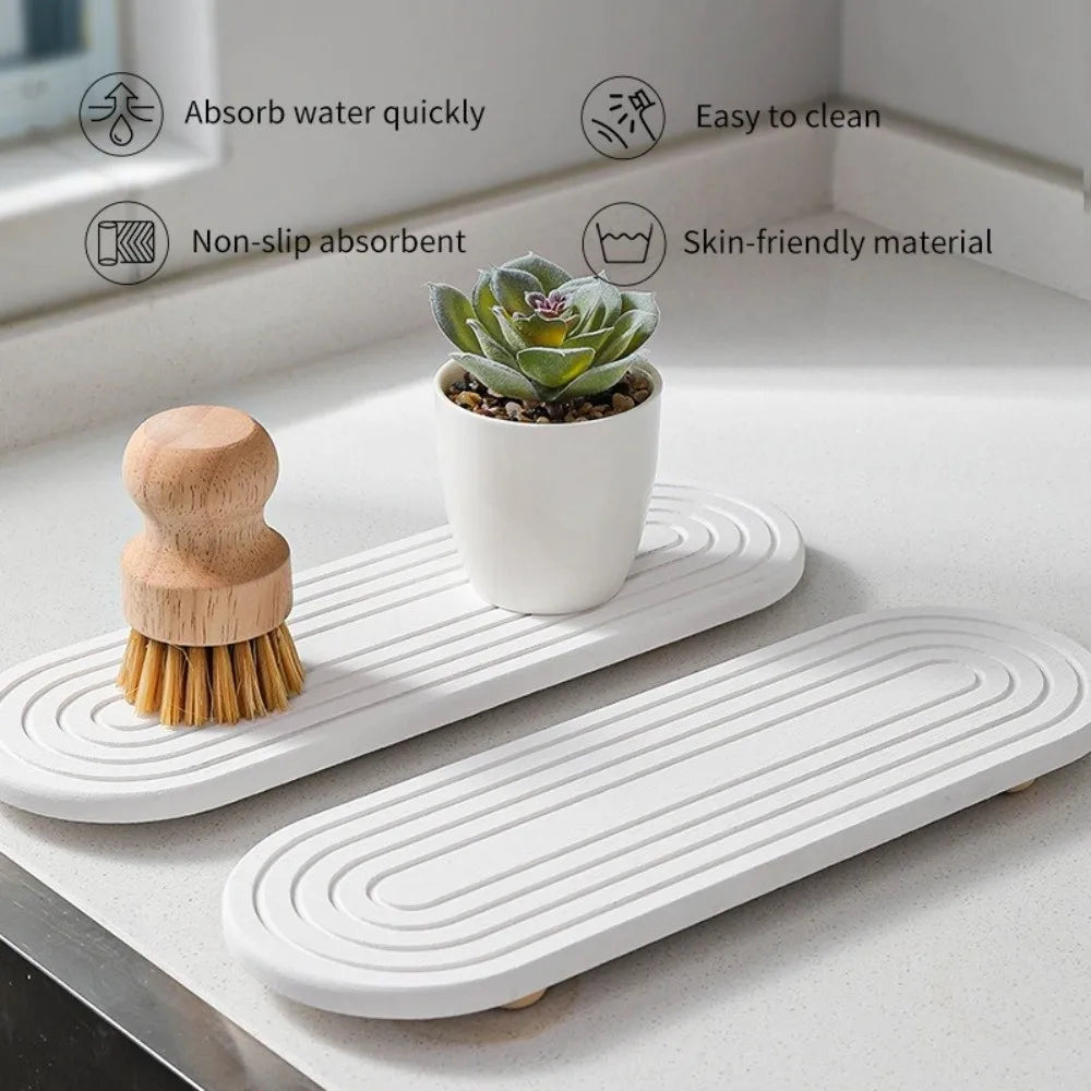 Diatom Mud Sink Tray – Quick-Dry Non-Slip Draining Board Sink Draining Tray Oasis Select