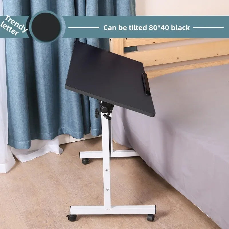 Computer desk Lazy table Desktop household bed Desk Simple small table Simple folding table Removable bedside table Durable Oasis Select Black 80x40