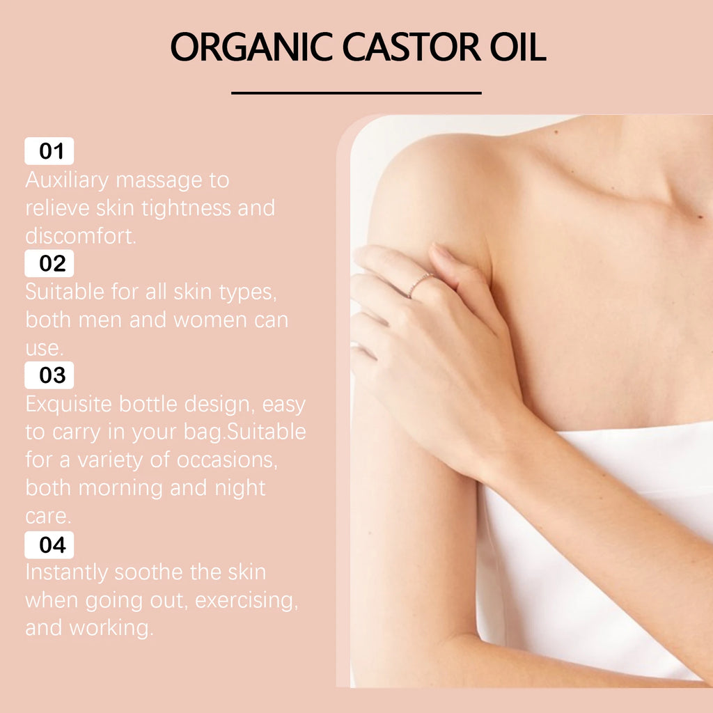 Tightening Body Castor Oil Roller Ball Lifting Reduce Fine Lines Improve Sagging Skin Brightening Moisturizing Nourish Massage Oasis Select