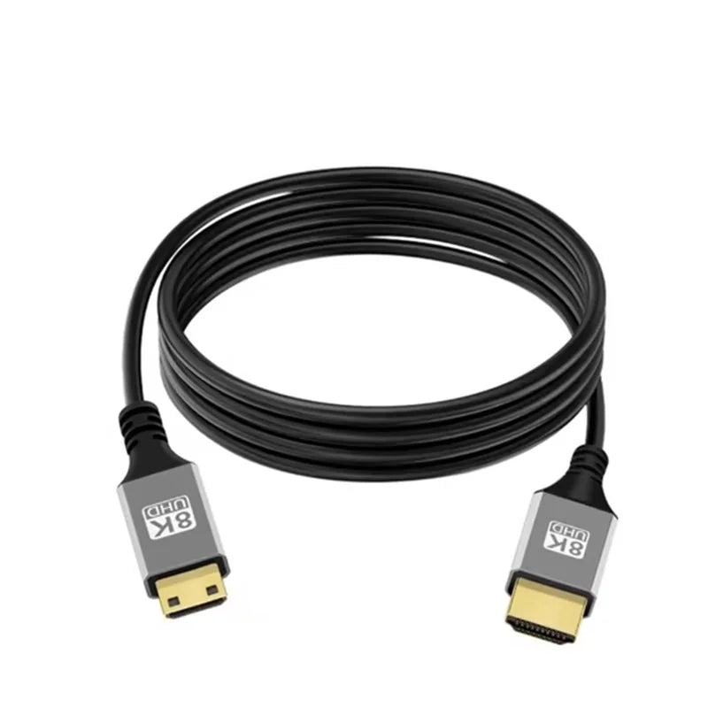 8K Mini HDMI-compatible to HDMI Cable HDTV 2.1 Cable For Camera TV Tablet Support 8K 4K 5K 48Gbps eARC HDR10 HDCP hdmi splitter Oasis Select