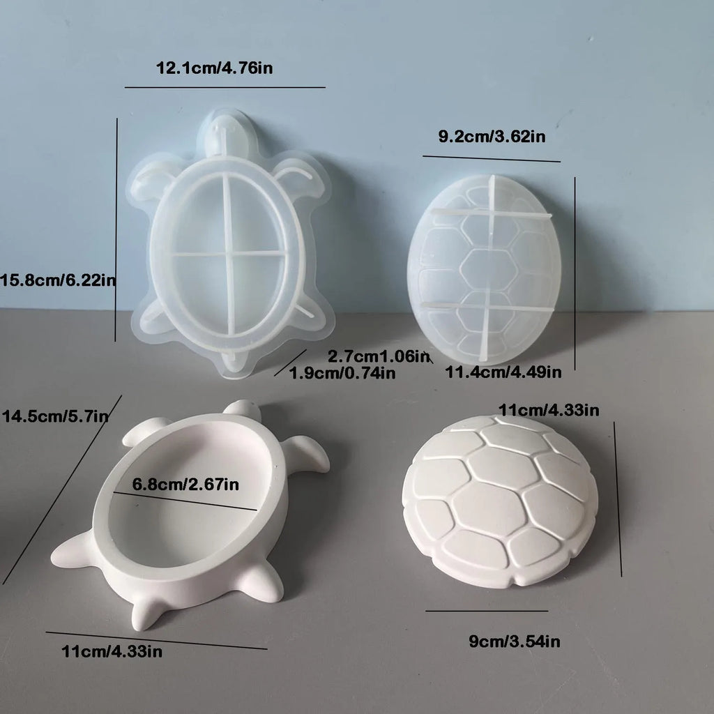 Turtle & Crab Silicone Mold – Resin, Plaster & Cement Casting