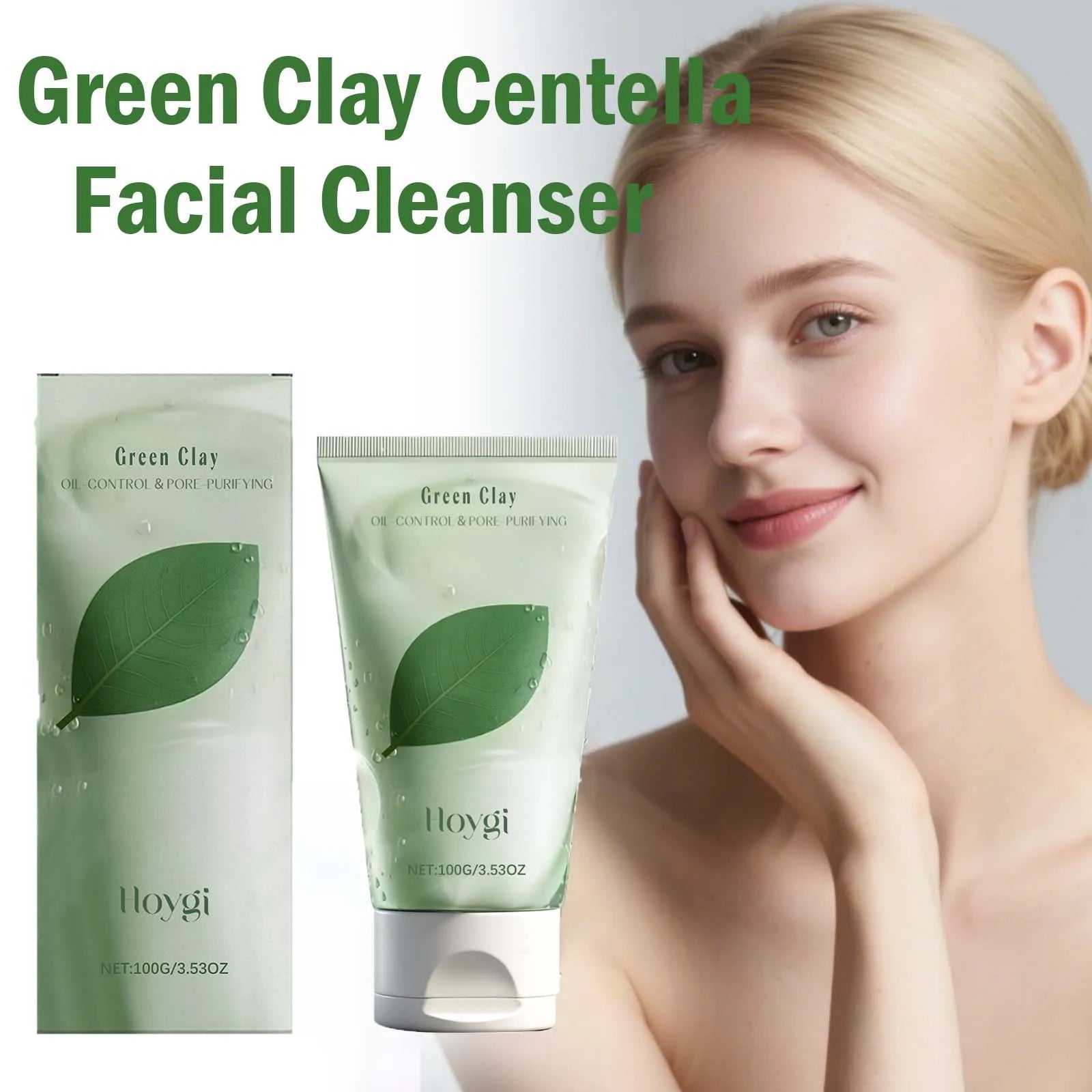 Hoygi Green Clay Centella Cleanser – Acne & Sensitive Skin Facial Cleanser Oasis Select