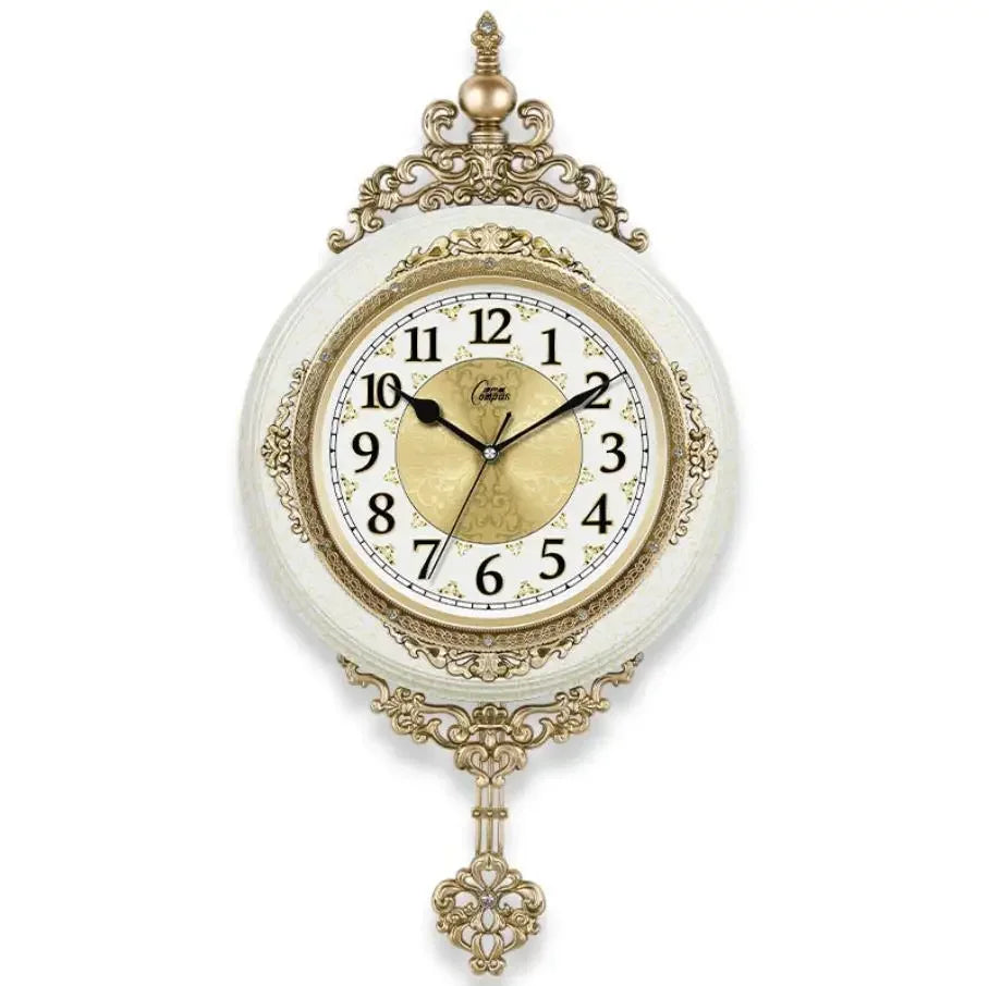 European Style Retro Wall Clock Watch Living Room Mute Pendulum Clock Elegant Taste Family Gift Art Decoration Rome Luxury G010 Oasis Select 6