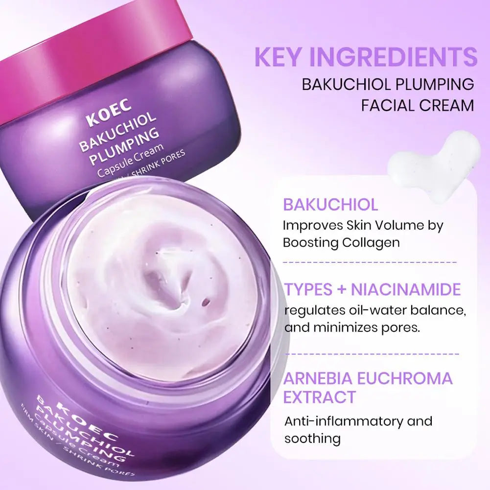 Bakuchiol Plumping Capsule Cream – Firming & Vitamin Moisturizer
