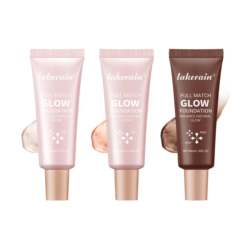 Glowing Foundation Natural Glow Enhancer Moisturizing Lightweight Base Multi-purpose Highlighter Liquid Foundation Cosmetics Oasis Select SET 2
