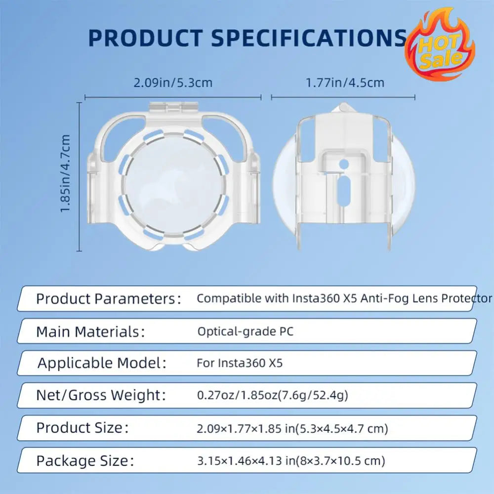 For Insta360 X5 Action Camera Lens Guard Wear Resist Lens Protector Cover Lightweight Anti-Scratch Lens Cap Lens Protect Sleeve Oasis Select
