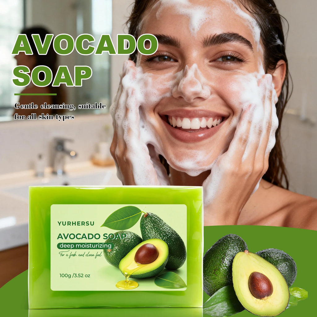 Organic Avocado Extract Soap – Hydrating Brightening Body Bar Handmade Soap Bar Oasis Select 1pcs 100g