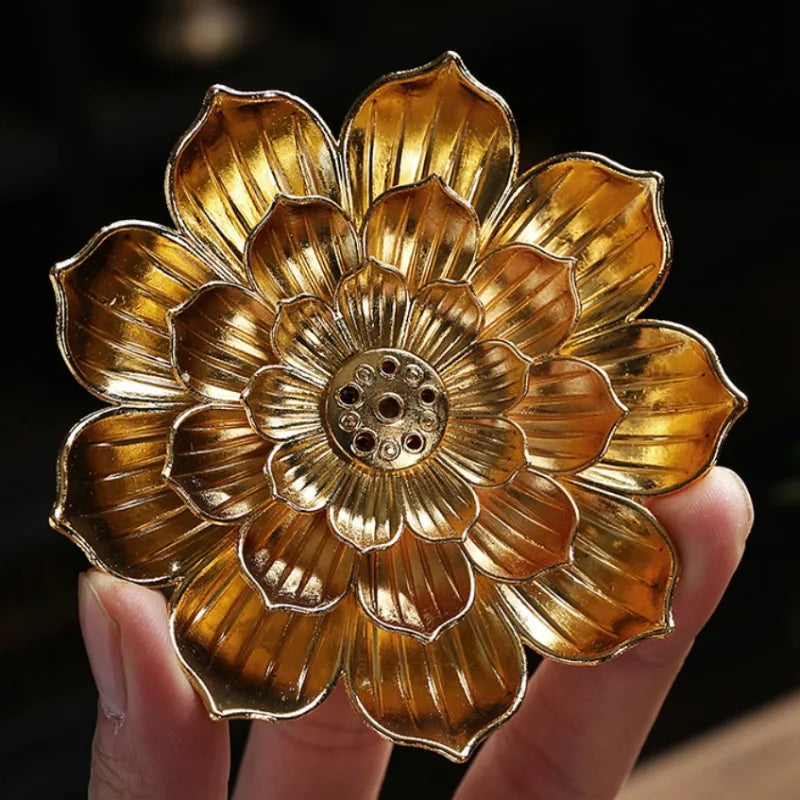 Metal Zen Lotus Buddha Incense Burner Incense Diffuser Incense Stick Holder Censer Buddhist Aromatherapy Use In Office Teahouse Oasis Select