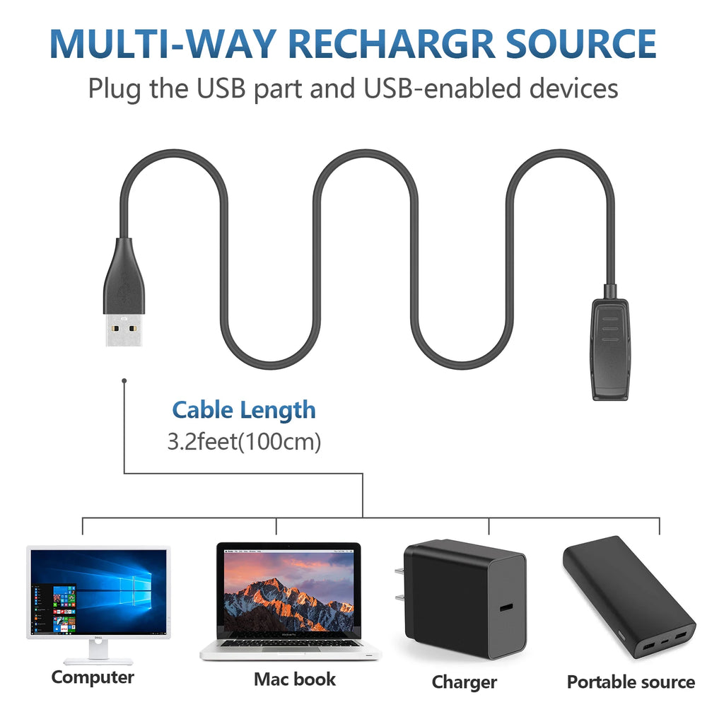 USB Charging Cable for Garmin Forerunner 35 235 645 Approach Smartwatch Charging Cable Oasis Select