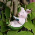 Cute Rabbit Swing, Courtyard Balcony, Flower Garden, Outdoor Homestay, Hanging Decorations, Tree Animals, Hanging Ornaments Oasis Select 7930 Swing Pig