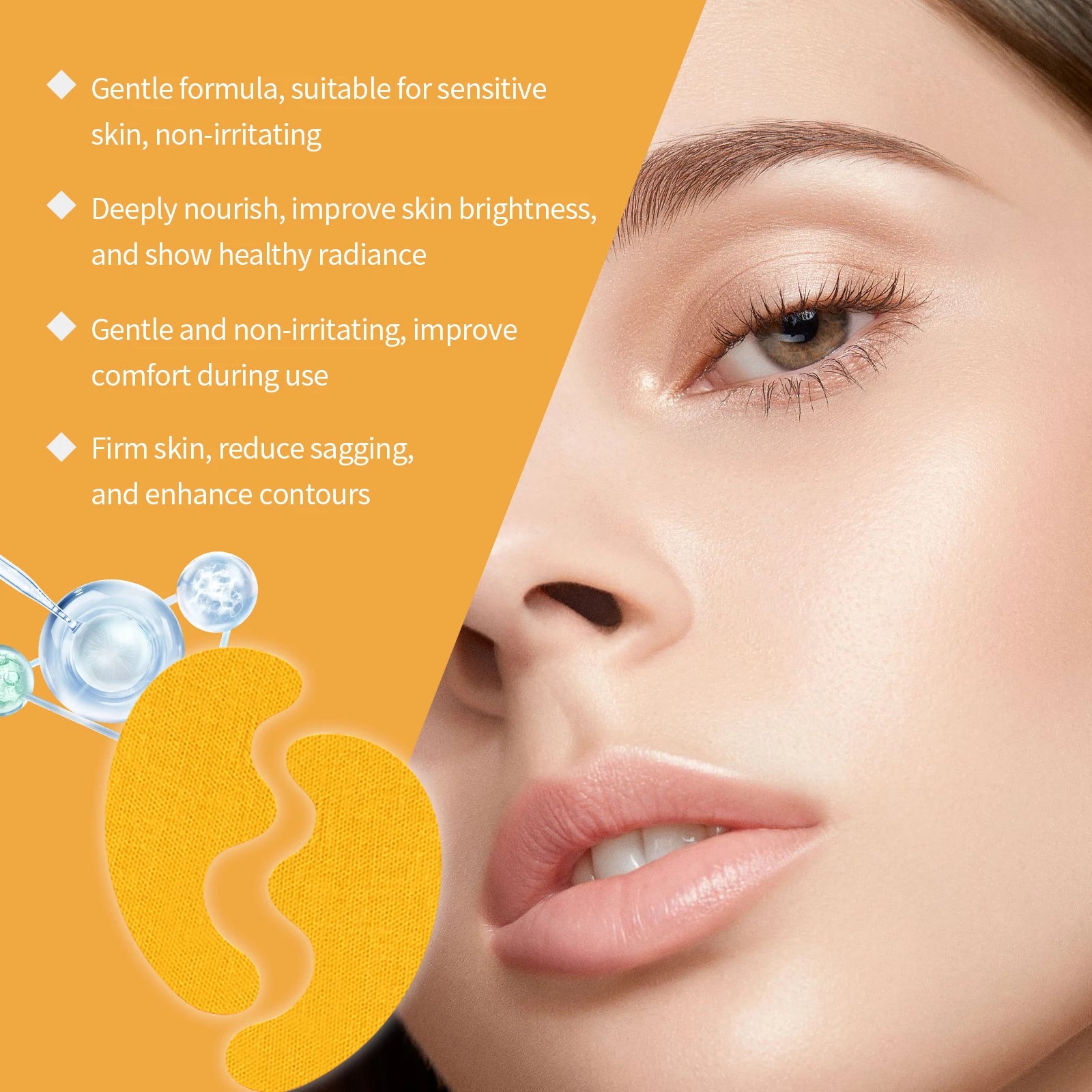 Wrinkle Removal Patch Hyaluronic Nasolabial Folds Face Lifting Sticker Firming Forehead Fine Lines Gel Anti-Aging Collagen Mask Oasis Select