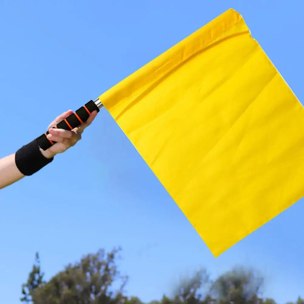 Soccer Referee Flag Red White Yellow Blue Green Football Training Command Flag Competition Signal Flag Referee Supplies Oasis Select