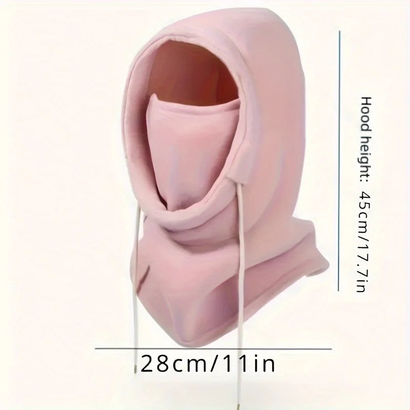 Unisex Winter Balaclava Knit Hood - Windproof Mask with Drawstring, Motorcycle Riding Headgea Warm Knitted Cap Cold Weather Oasis Select