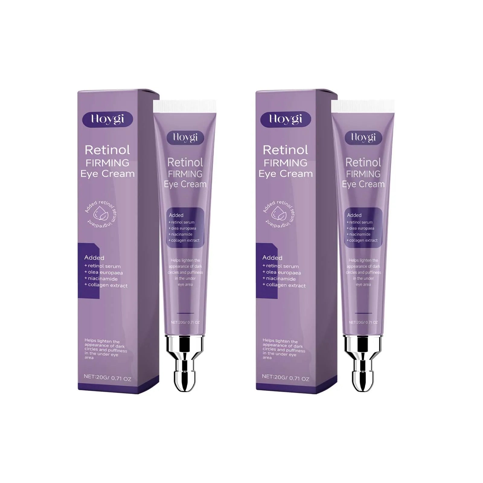 Hoygi Retinol Eye Cream – Dark Circles, Puffiness & Fine Lines Retinol Eye Cream Oasis Select 2 x 20g Boxed